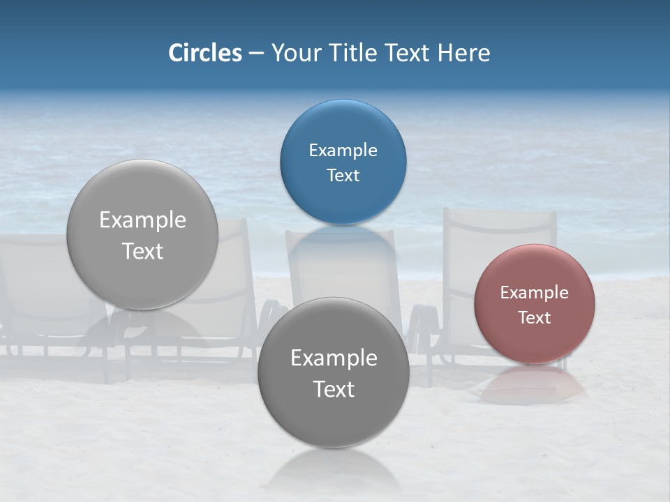 Lounge Chairs On Beach Of Punta Cana, Dominican Republic PowerPoint Template