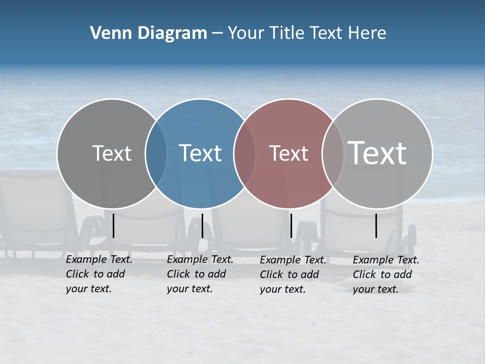 Lounge Chairs On Beach Of Punta Cana, Dominican Republic PowerPoint Template