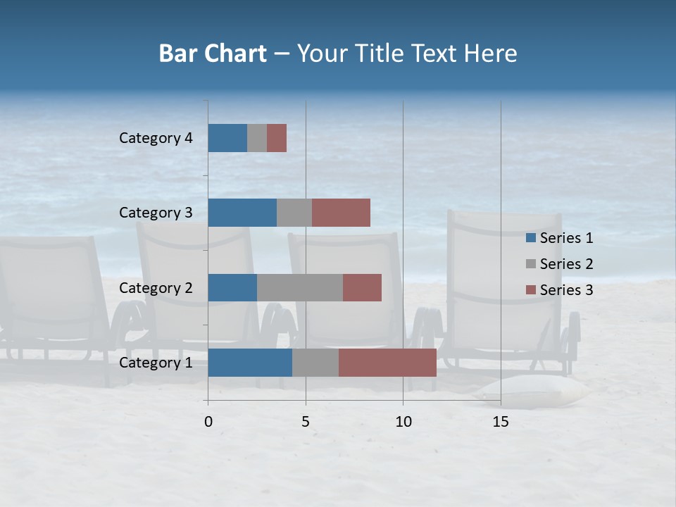 Lounge Chairs On Beach Of Punta Cana, Dominican Republic PowerPoint Template