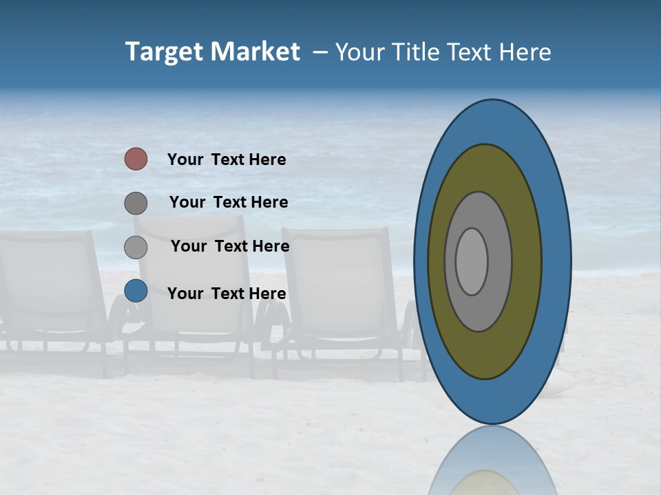 Lounge Chairs On Beach Of Punta Cana, Dominican Republic PowerPoint Template