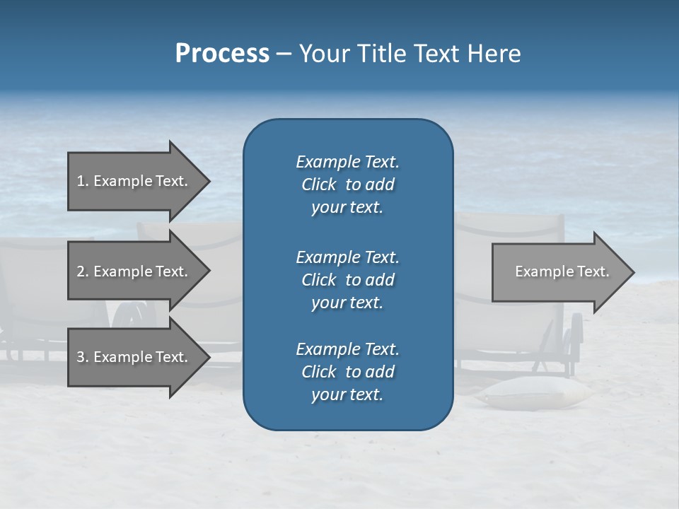 Lounge Chairs On Beach Of Punta Cana, Dominican Republic PowerPoint Template