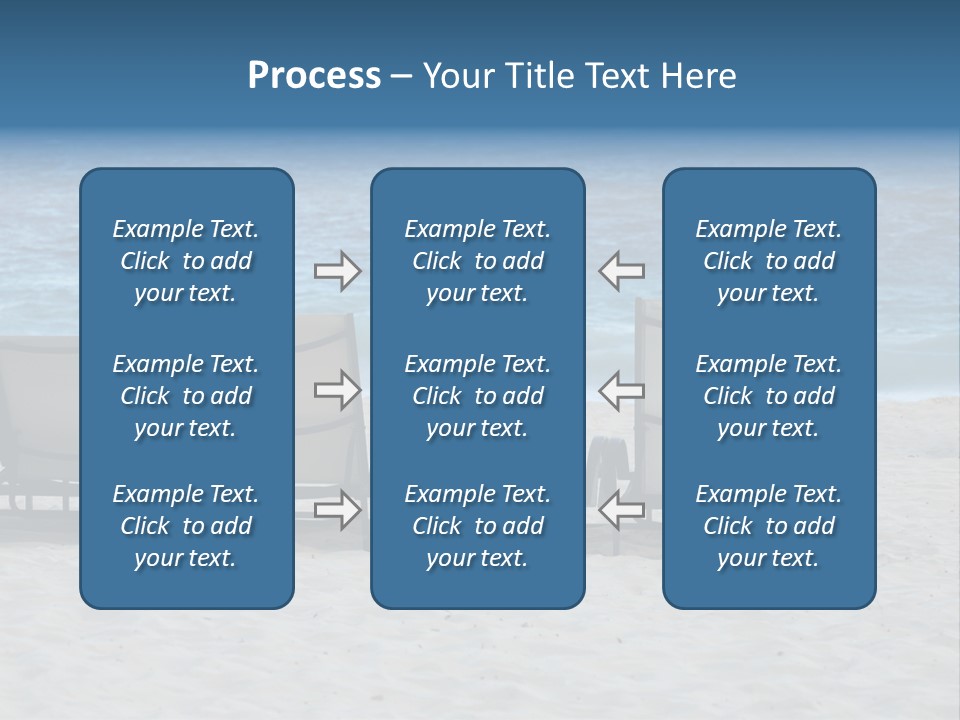 Lounge Chairs On Beach Of Punta Cana, Dominican Republic PowerPoint Template