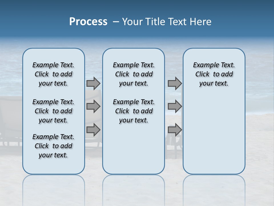 Lounge Chairs On Beach Of Punta Cana, Dominican Republic PowerPoint Template