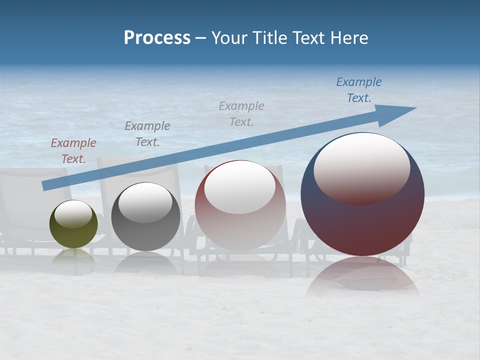 Lounge Chairs On Beach Of Punta Cana, Dominican Republic PowerPoint Template