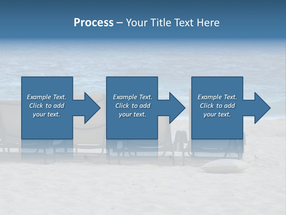 Lounge Chairs On Beach Of Punta Cana, Dominican Republic PowerPoint Template