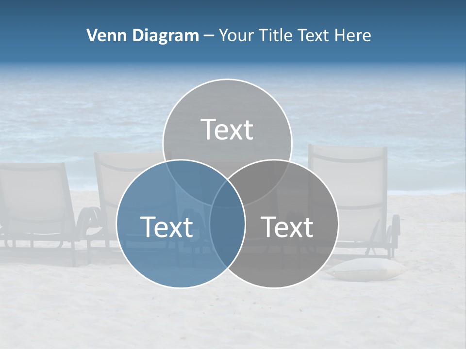 Lounge Chairs On Beach Of Punta Cana, Dominican Republic PowerPoint Template