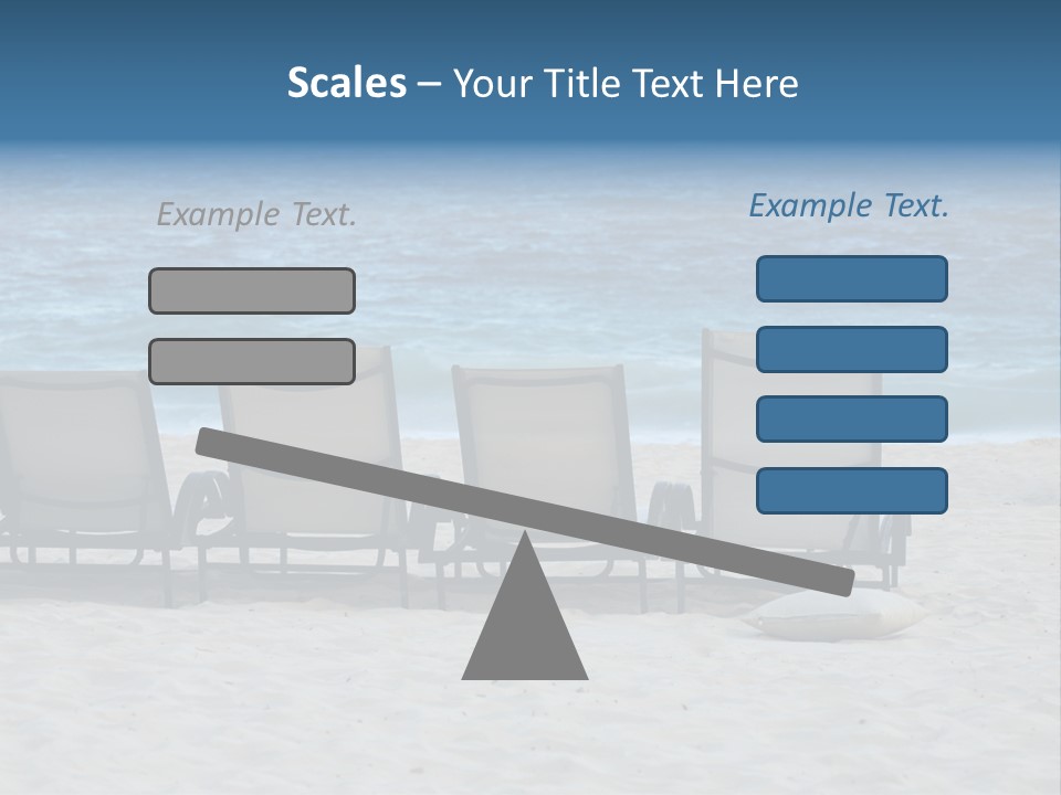 Lounge Chairs On Beach Of Punta Cana, Dominican Republic PowerPoint Template