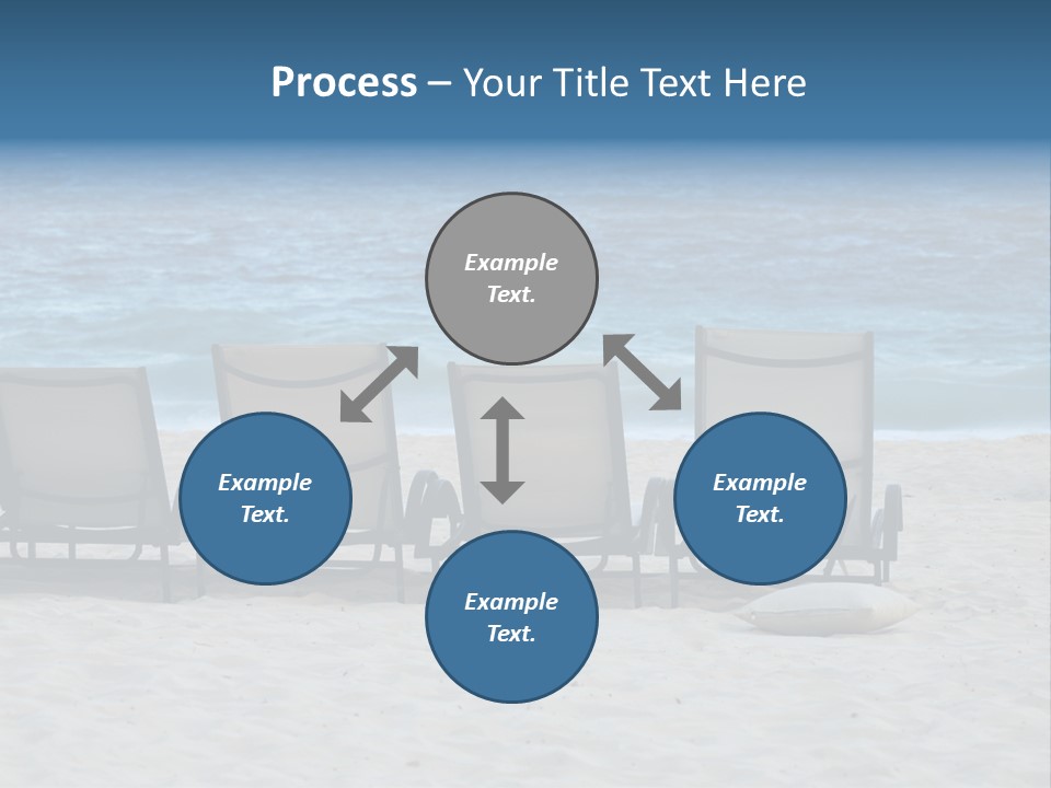 Lounge Chairs On Beach Of Punta Cana, Dominican Republic PowerPoint Template