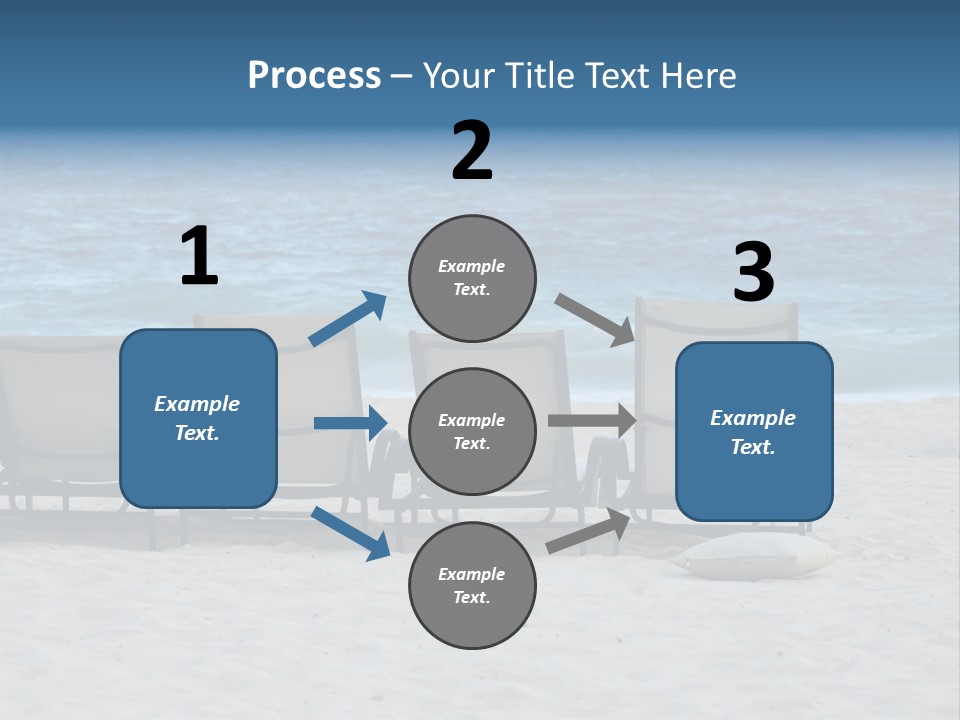 Lounge Chairs On Beach Of Punta Cana, Dominican Republic PowerPoint Template