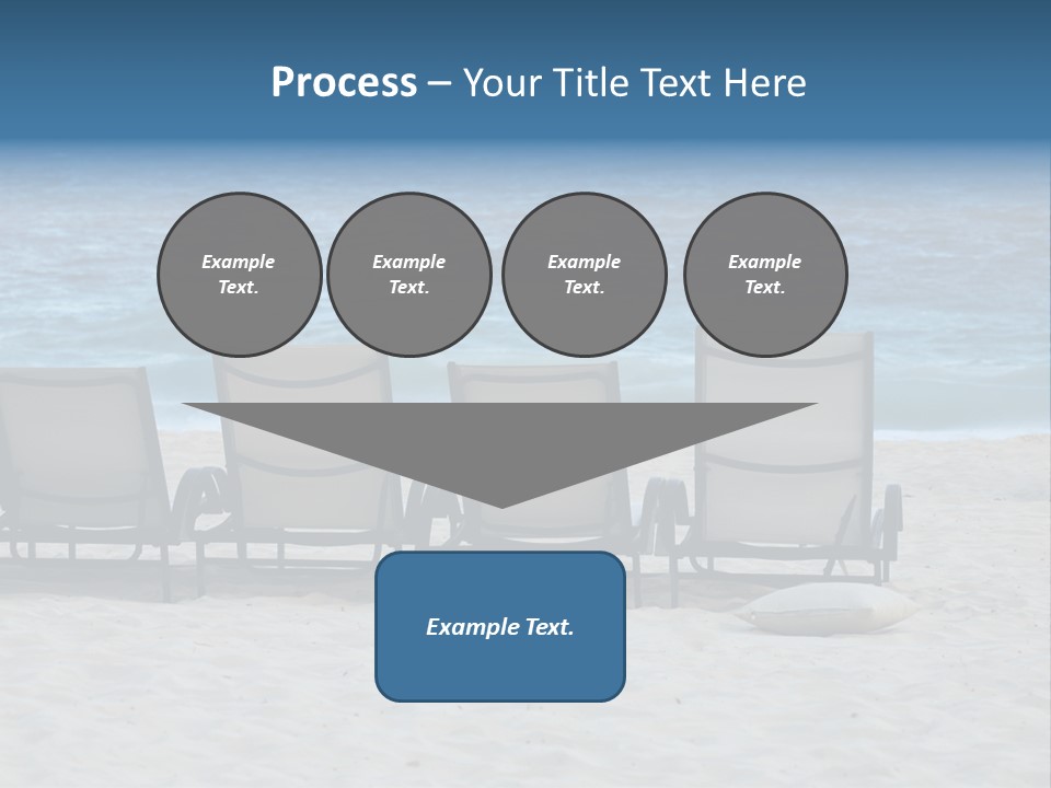 Lounge Chairs On Beach Of Punta Cana, Dominican Republic PowerPoint Template
