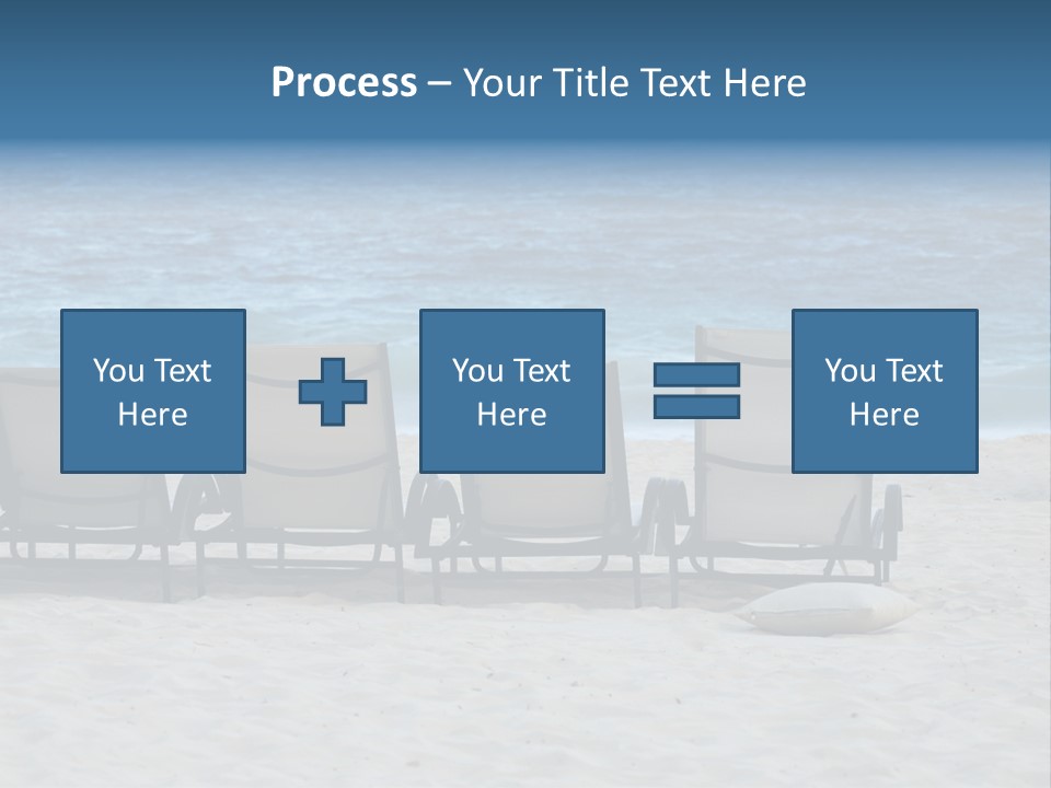 Lounge Chairs On Beach Of Punta Cana, Dominican Republic PowerPoint Template