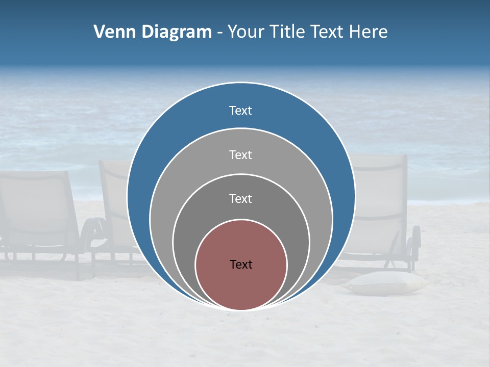 Lounge Chairs On Beach Of Punta Cana, Dominican Republic PowerPoint Template