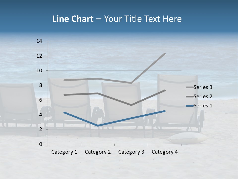 Lounge Chairs On Beach Of Punta Cana, Dominican Republic PowerPoint Template
