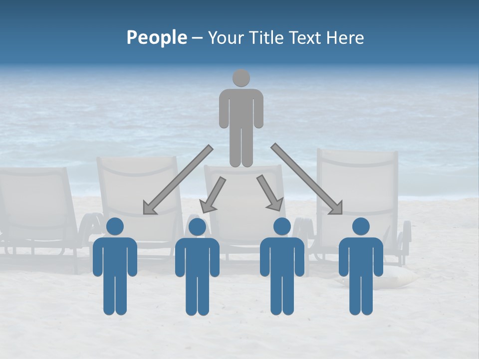 Lounge Chairs On Beach Of Punta Cana, Dominican Republic PowerPoint Template