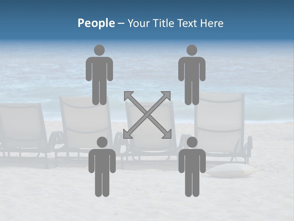 Lounge Chairs On Beach Of Punta Cana, Dominican Republic PowerPoint Template