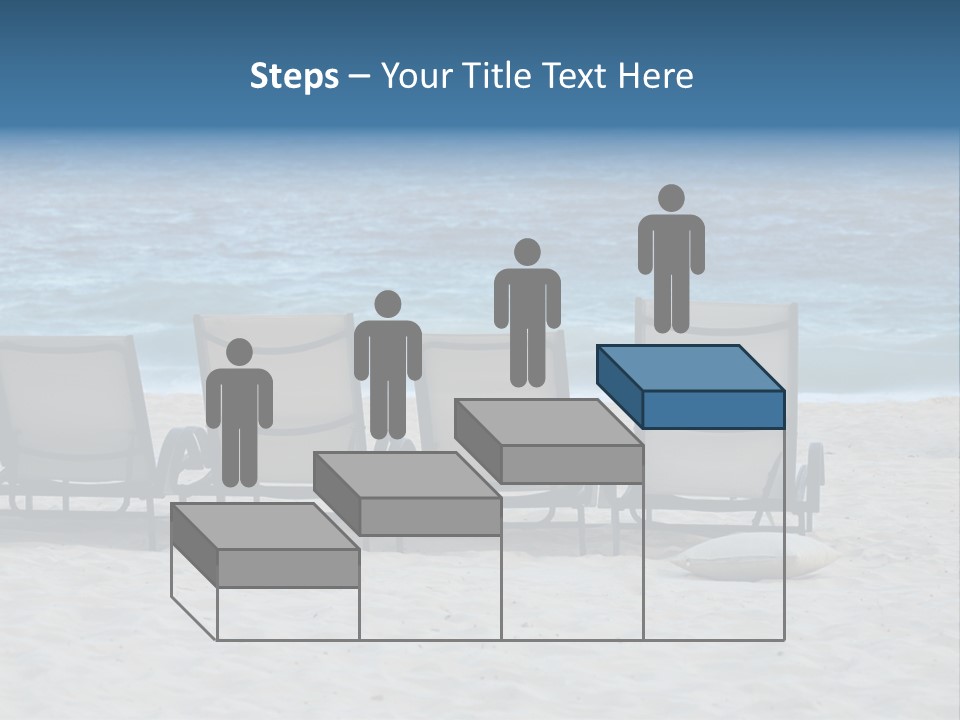 Lounge Chairs On Beach Of Punta Cana, Dominican Republic PowerPoint Template