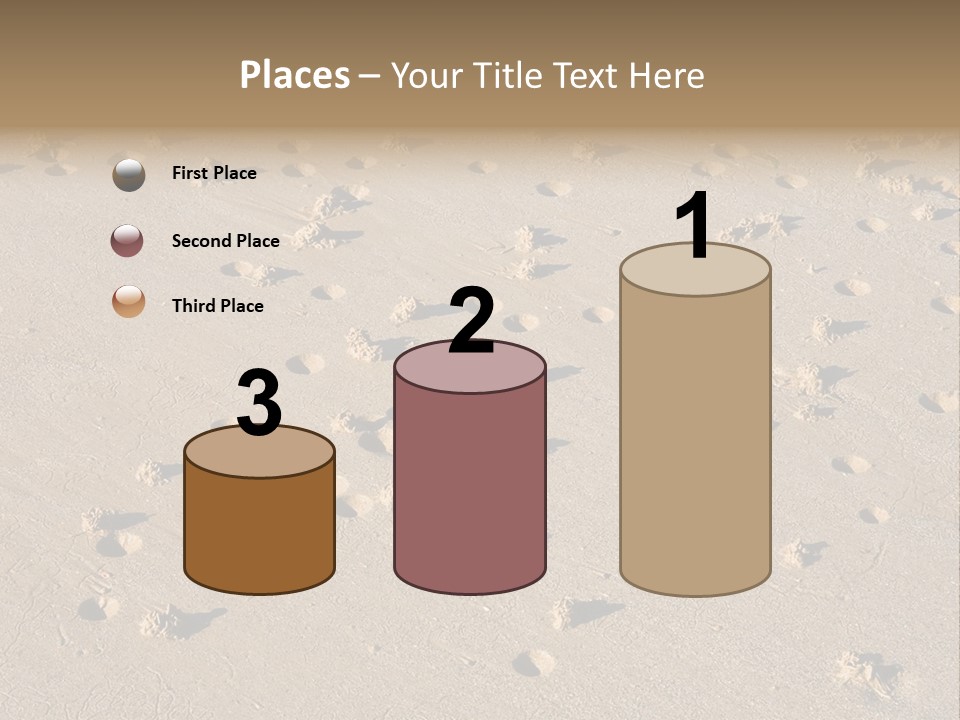 Low Tide. Lugworm (Arenicola Marina) Casts On A Beach PowerPoint Template