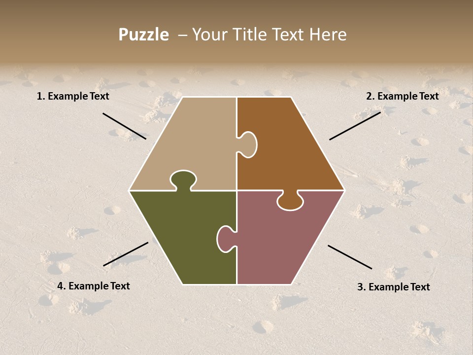 Low Tide. Lugworm (Arenicola Marina) Casts On A Beach PowerPoint Template