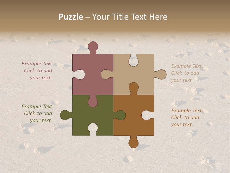 Low Tide. Lugworm (Arenicola Marina) Casts On A Beach PowerPoint Template