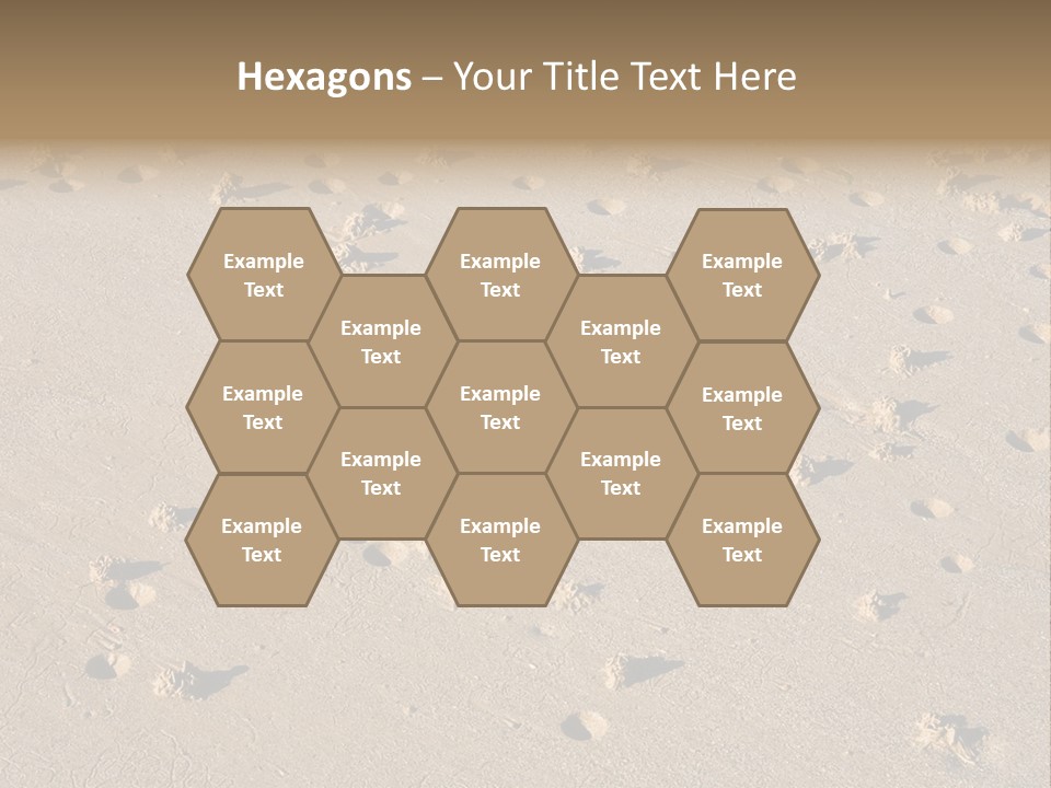 Low Tide. Lugworm (Arenicola Marina) Casts On A Beach PowerPoint Template