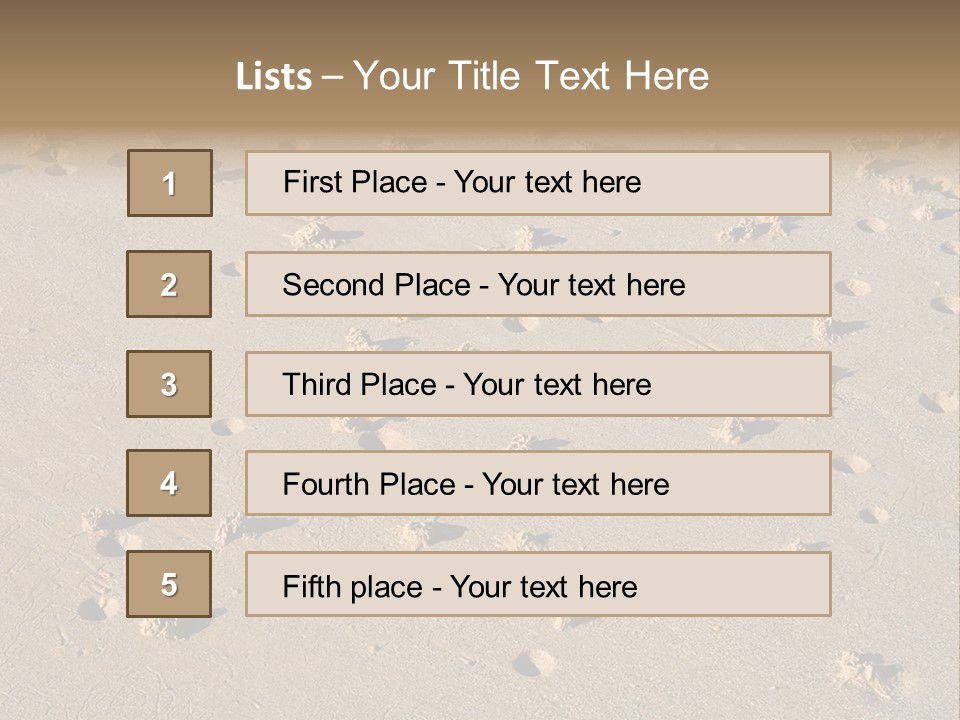 Low Tide. Lugworm (Arenicola Marina) Casts On A Beach PowerPoint Template