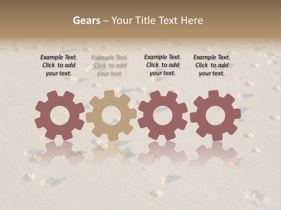 Low Tide. Lugworm (Arenicola Marina) Casts On A Beach PowerPoint Template