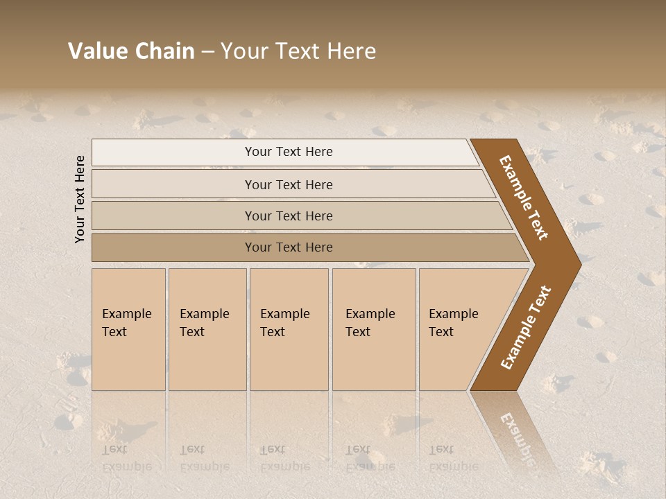 Low Tide. Lugworm (Arenicola Marina) Casts On A Beach PowerPoint Template