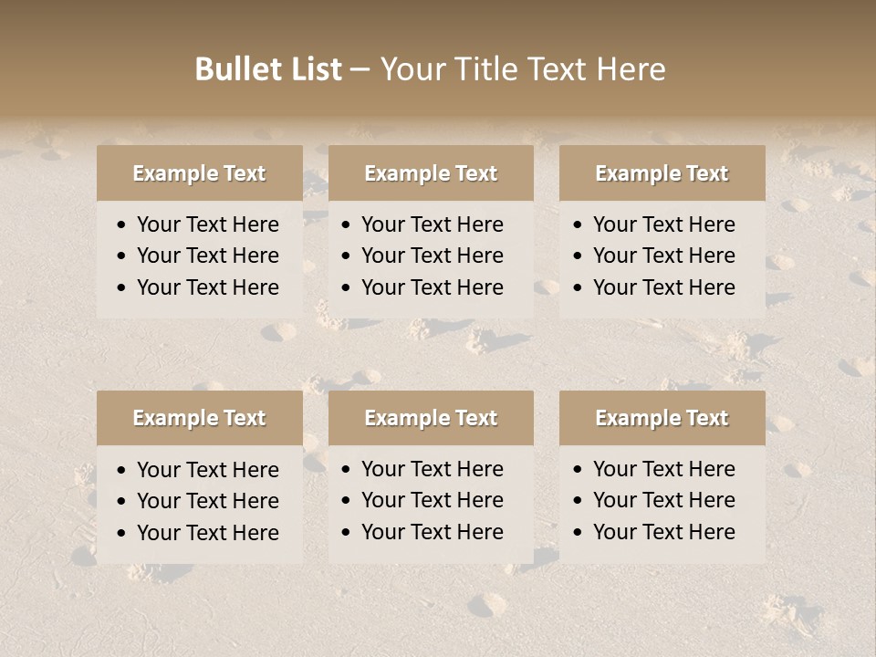 Low Tide. Lugworm (Arenicola Marina) Casts On A Beach PowerPoint Template