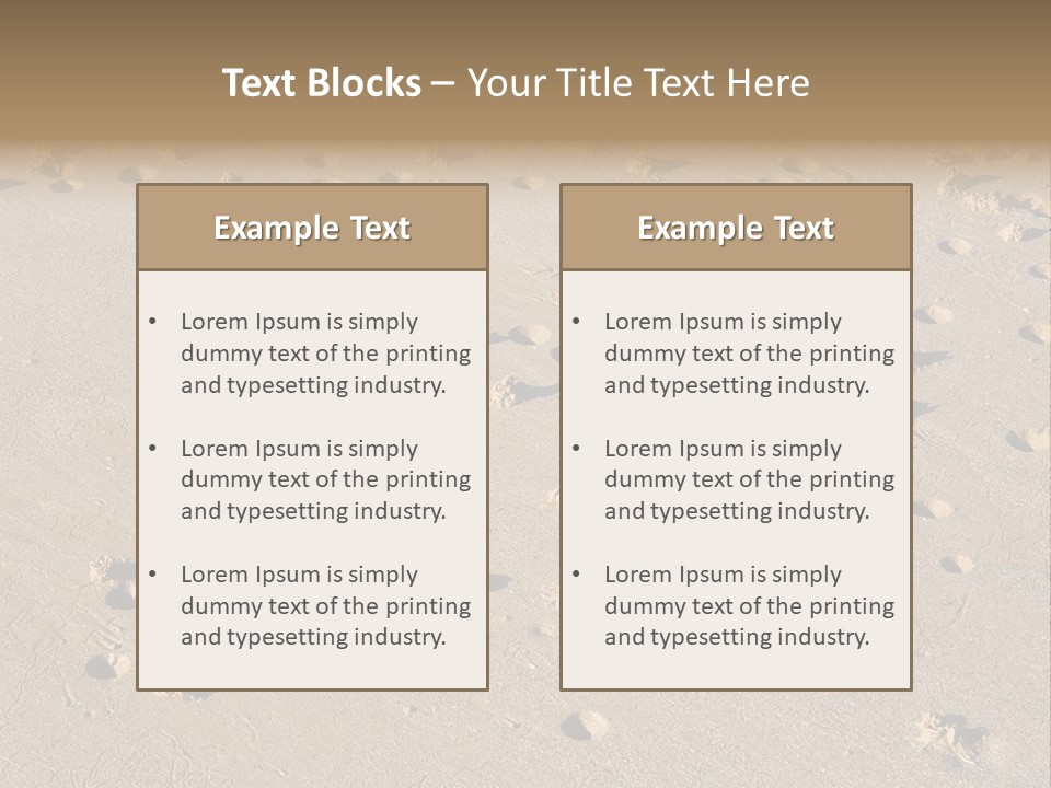 Low Tide. Lugworm (Arenicola Marina) Casts On A Beach PowerPoint Template