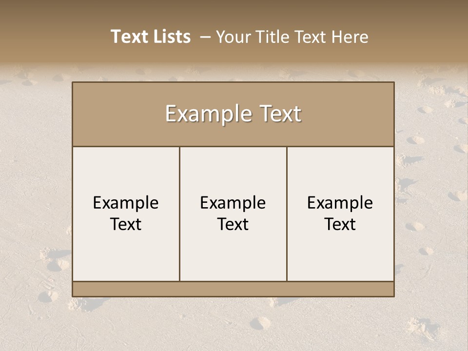 Low Tide. Lugworm (Arenicola Marina) Casts On A Beach PowerPoint Template