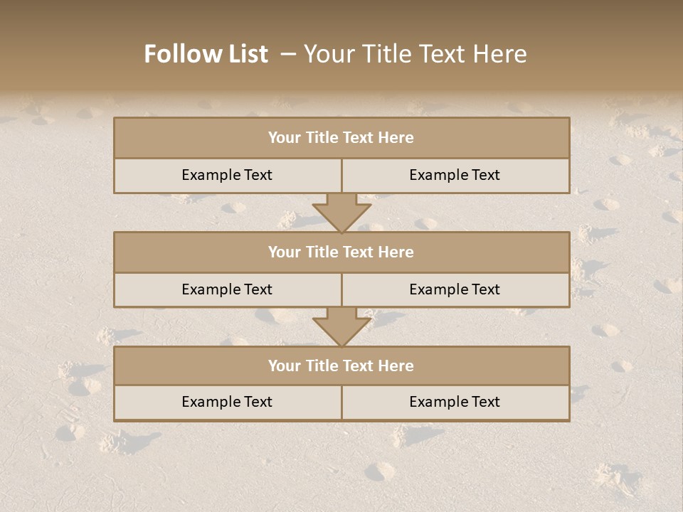 Low Tide. Lugworm (Arenicola Marina) Casts On A Beach PowerPoint Template