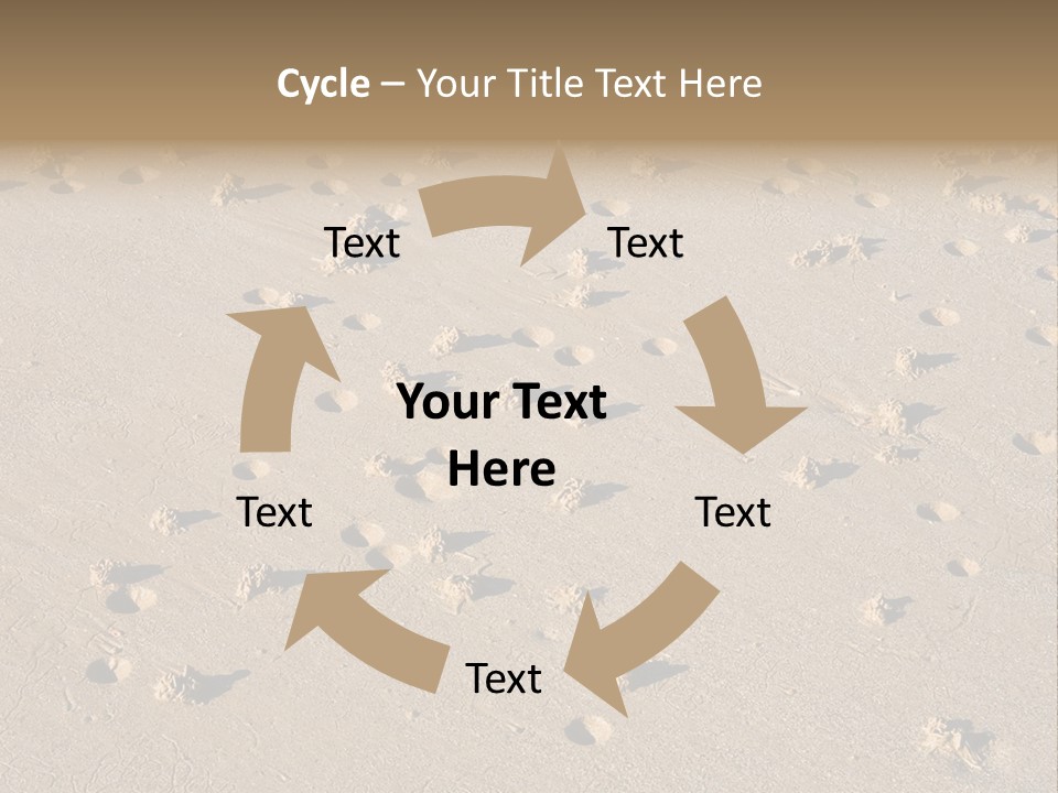 Low Tide. Lugworm (Arenicola Marina) Casts On A Beach PowerPoint Template