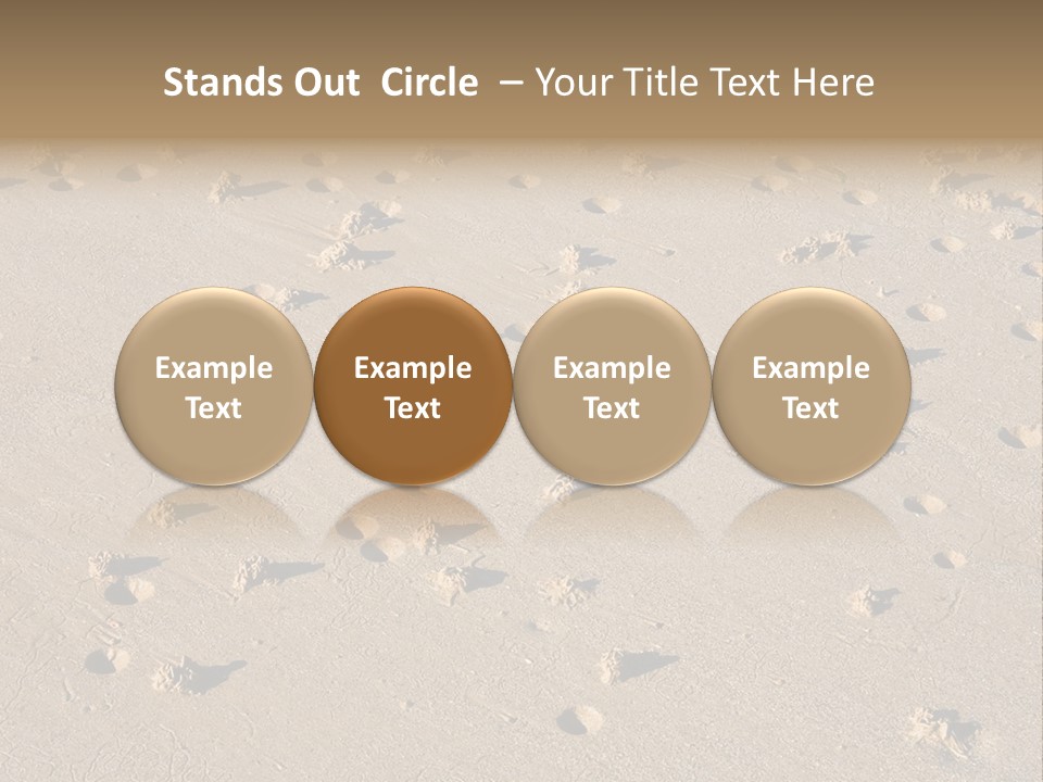 Low Tide. Lugworm (Arenicola Marina) Casts On A Beach PowerPoint Template