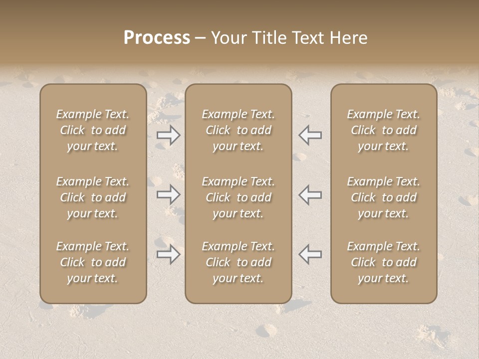 Low Tide. Lugworm (Arenicola Marina) Casts On A Beach PowerPoint Template