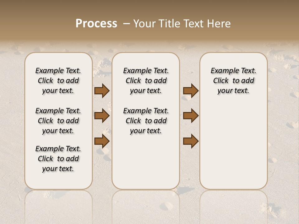 Low Tide. Lugworm (Arenicola Marina) Casts On A Beach PowerPoint Template