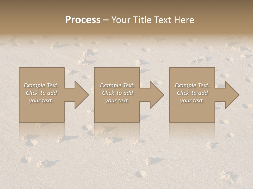 Low Tide. Lugworm (Arenicola Marina) Casts On A Beach PowerPoint Template