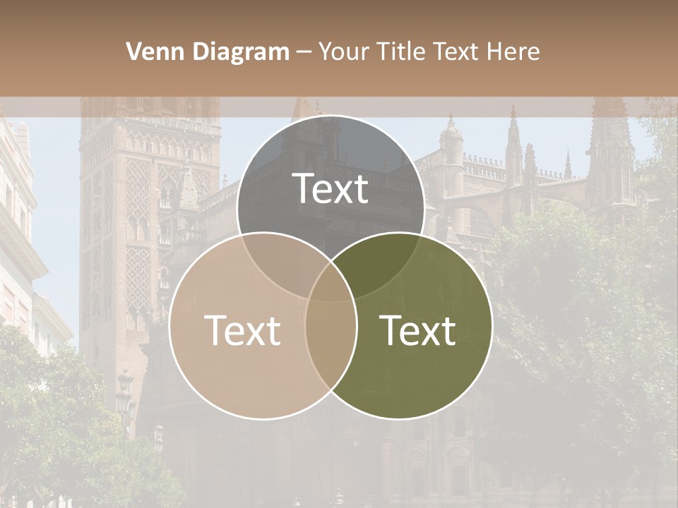 The Giralda Tower And Cathedral Of Seville, Spain PowerPoint Template