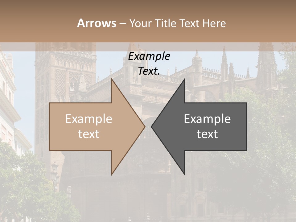 The Giralda Tower And Cathedral Of Seville, Spain PowerPoint Template