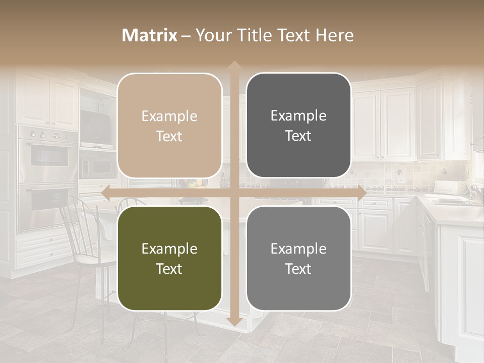 Kitchen With White Cabinetry PowerPoint Template