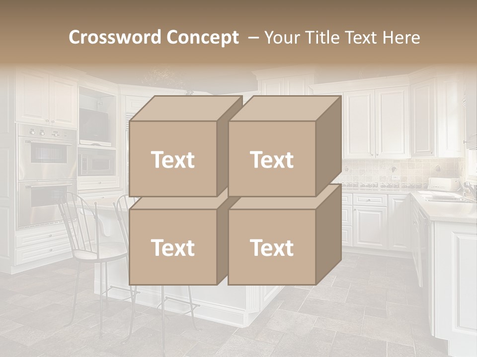 Kitchen With White Cabinetry PowerPoint Template