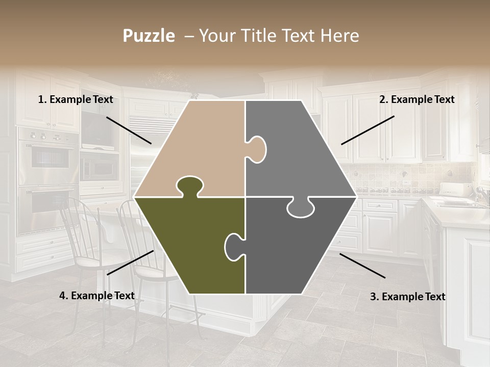 Kitchen With White Cabinetry PowerPoint Template