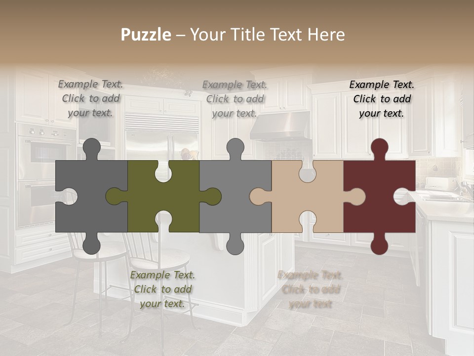 Kitchen With White Cabinetry PowerPoint Template