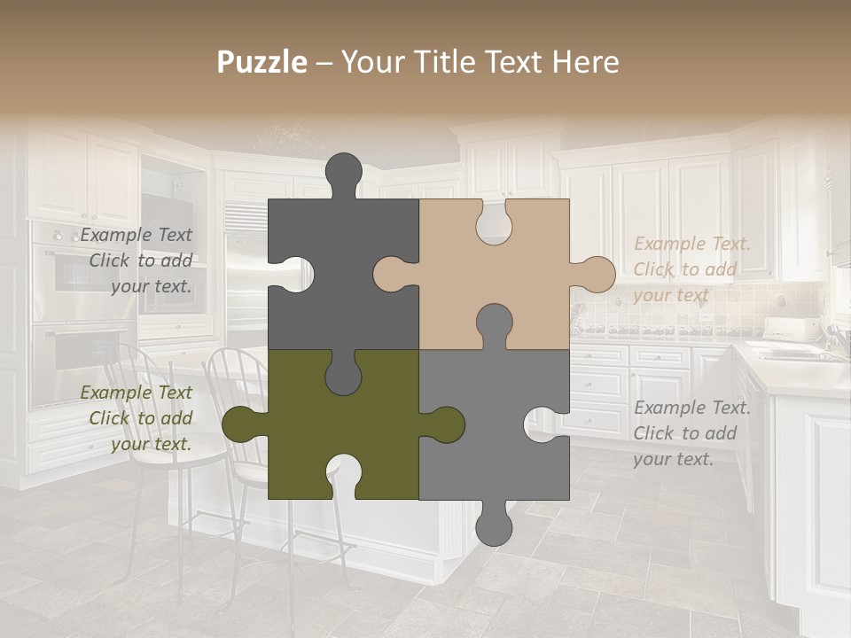 Kitchen With White Cabinetry PowerPoint Template