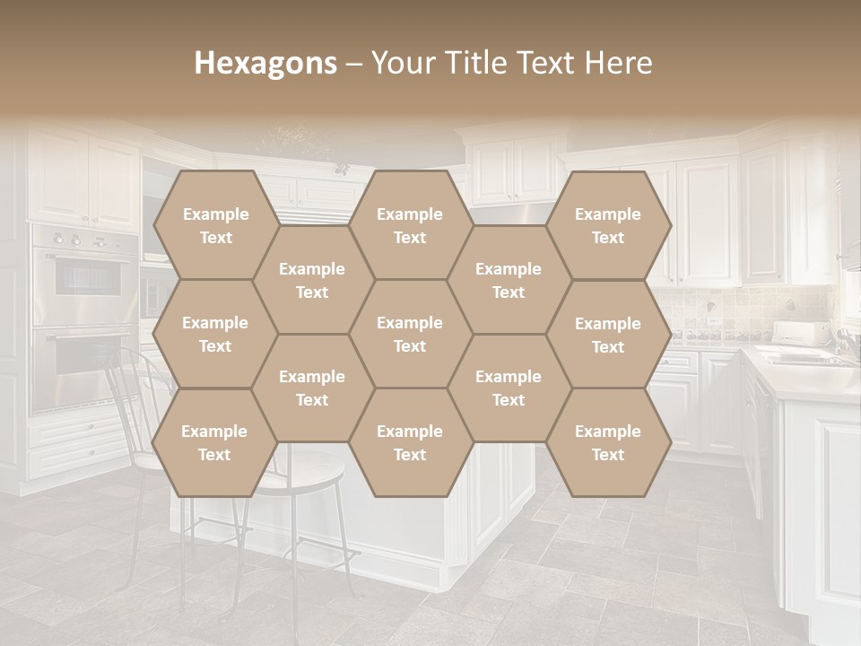 Kitchen With White Cabinetry PowerPoint Template