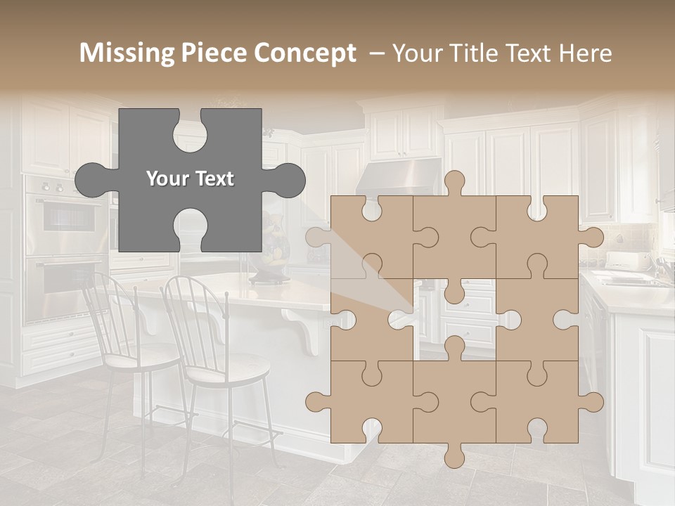 Kitchen With White Cabinetry PowerPoint Template