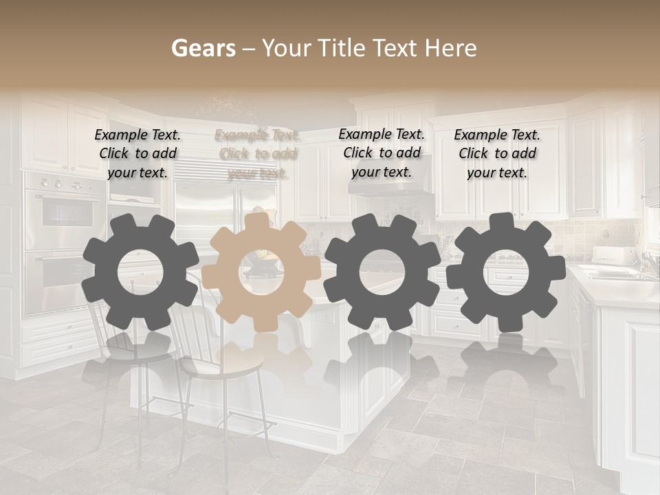 Kitchen With White Cabinetry PowerPoint Template