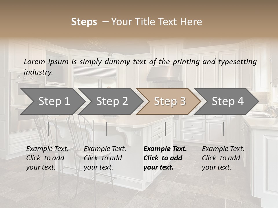 Kitchen With White Cabinetry PowerPoint Template
