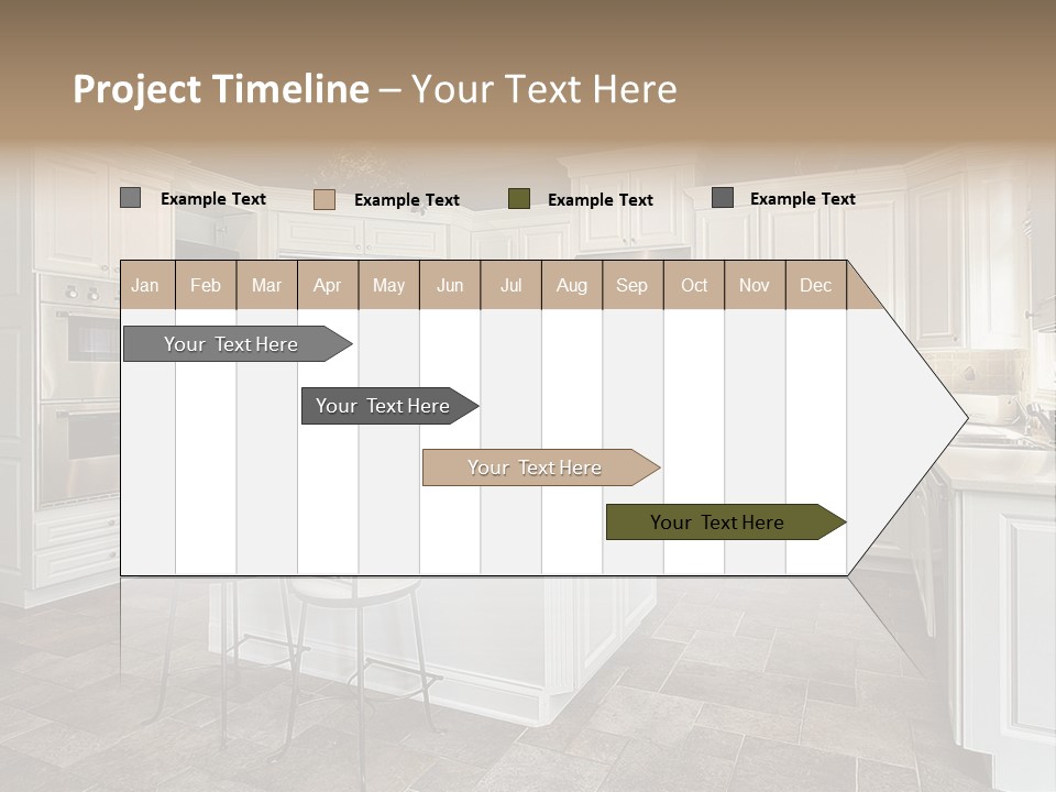 Kitchen With White Cabinetry PowerPoint Template