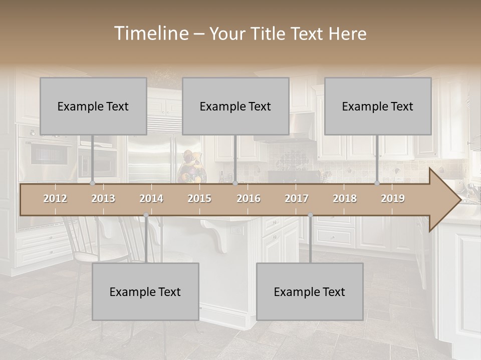 Kitchen With White Cabinetry PowerPoint Template