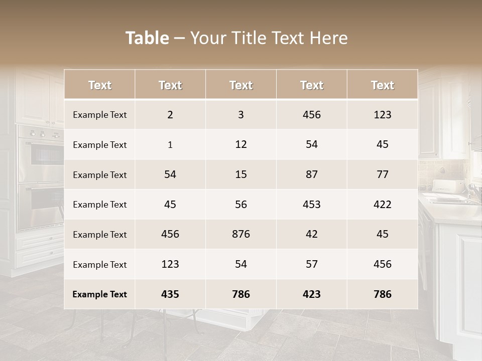 Kitchen With White Cabinetry PowerPoint Template